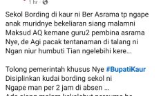 Fenomena Viral: Diduga Siswa Boarding School di Kaur Berkeliaran Siang Malam, Asrama Hanya Nama Semata?